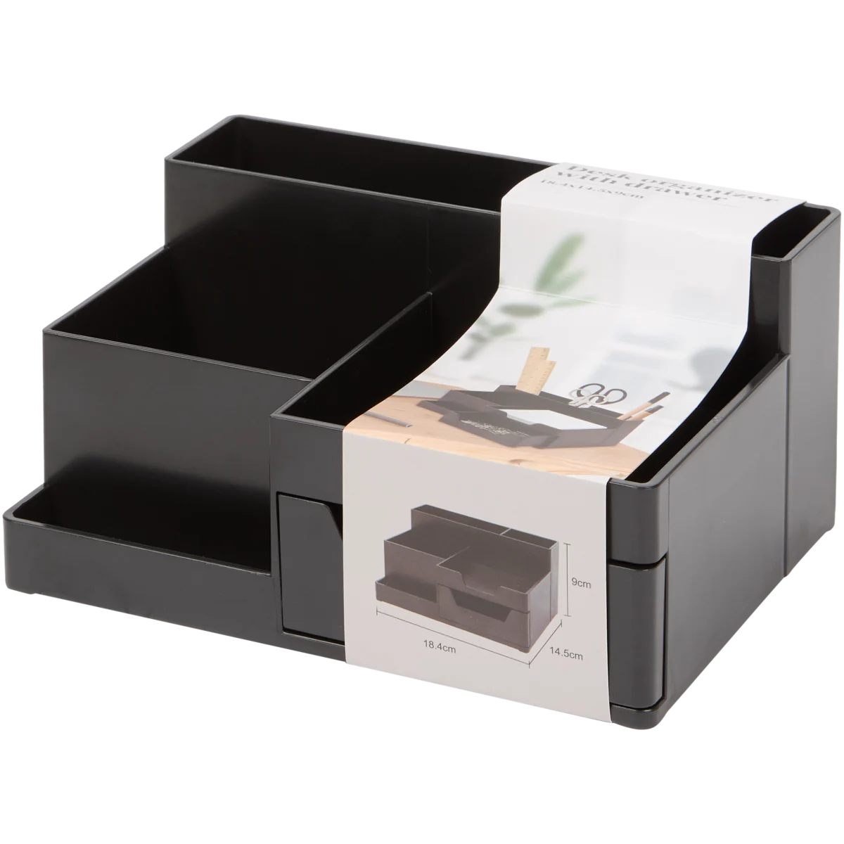 SKYDUE Bureau-organizer, 360 graden draaibaar, uitneembare pennenorganizer met 6 vakken, pennenhouder, bureau met grote capaciteit, voor kantoor, school, thuis (blauw