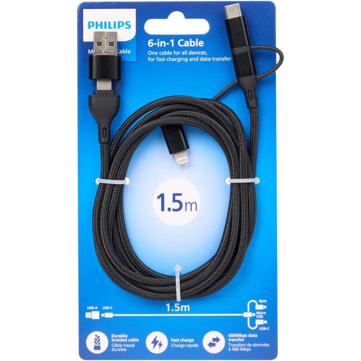 Cavo Micro USB per Danew Konnect 509 - Cavo di ricarica e sincronizzazione rapida per Danew Konnect 509 Trasferimento dati ultra veloce - 3 metri