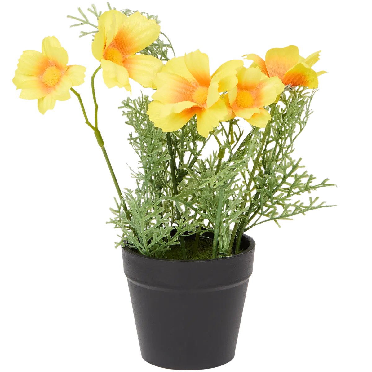 Fiori artificiali in vaso immagine stock. Immagine di decorazione
