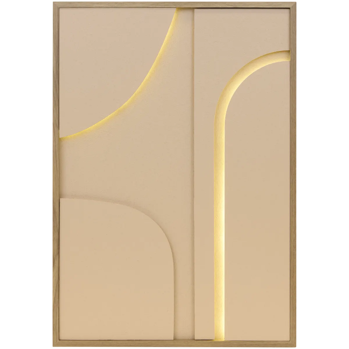 Wanddekoration mit LED-Beleuchtung – 48 x 68 cm