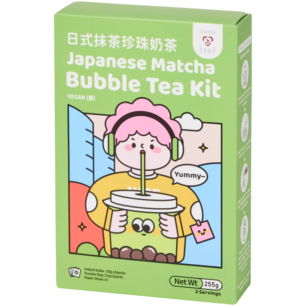 Set de bubble tea Tokimeki Matcha japonez | Action RO