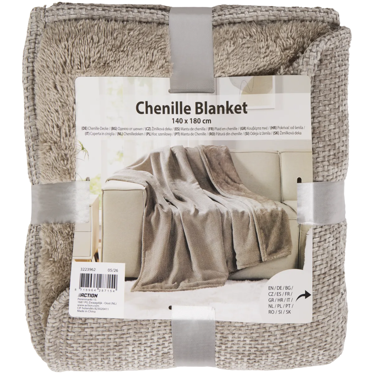 Wohndecke Chenille – 140 x 180 cm