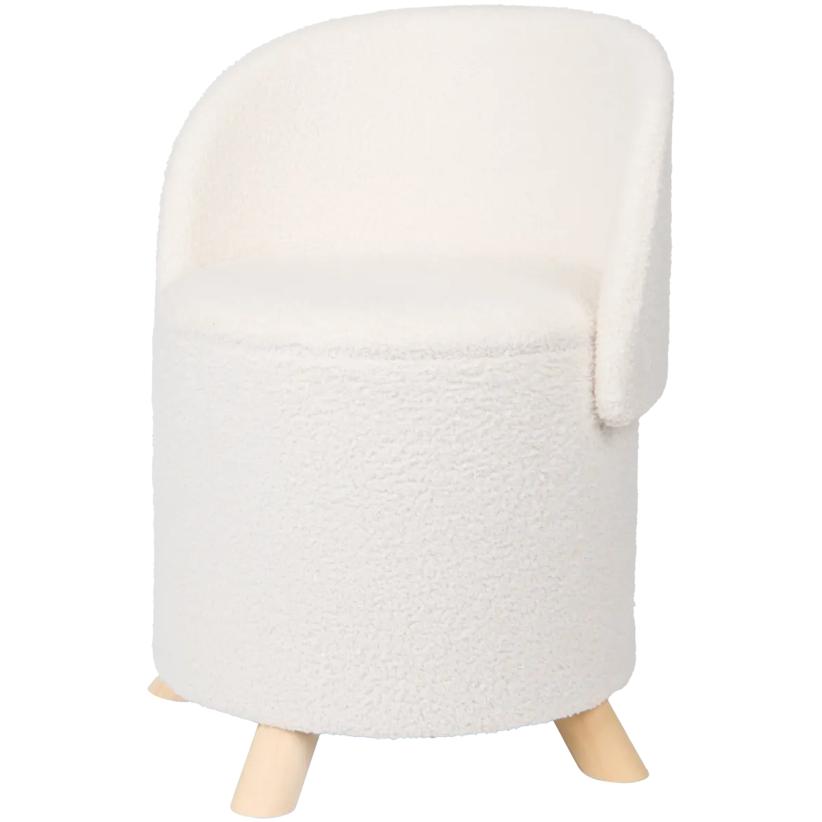 Hocker mit Stauraum – Ø 45 x 61 cm, Weiß