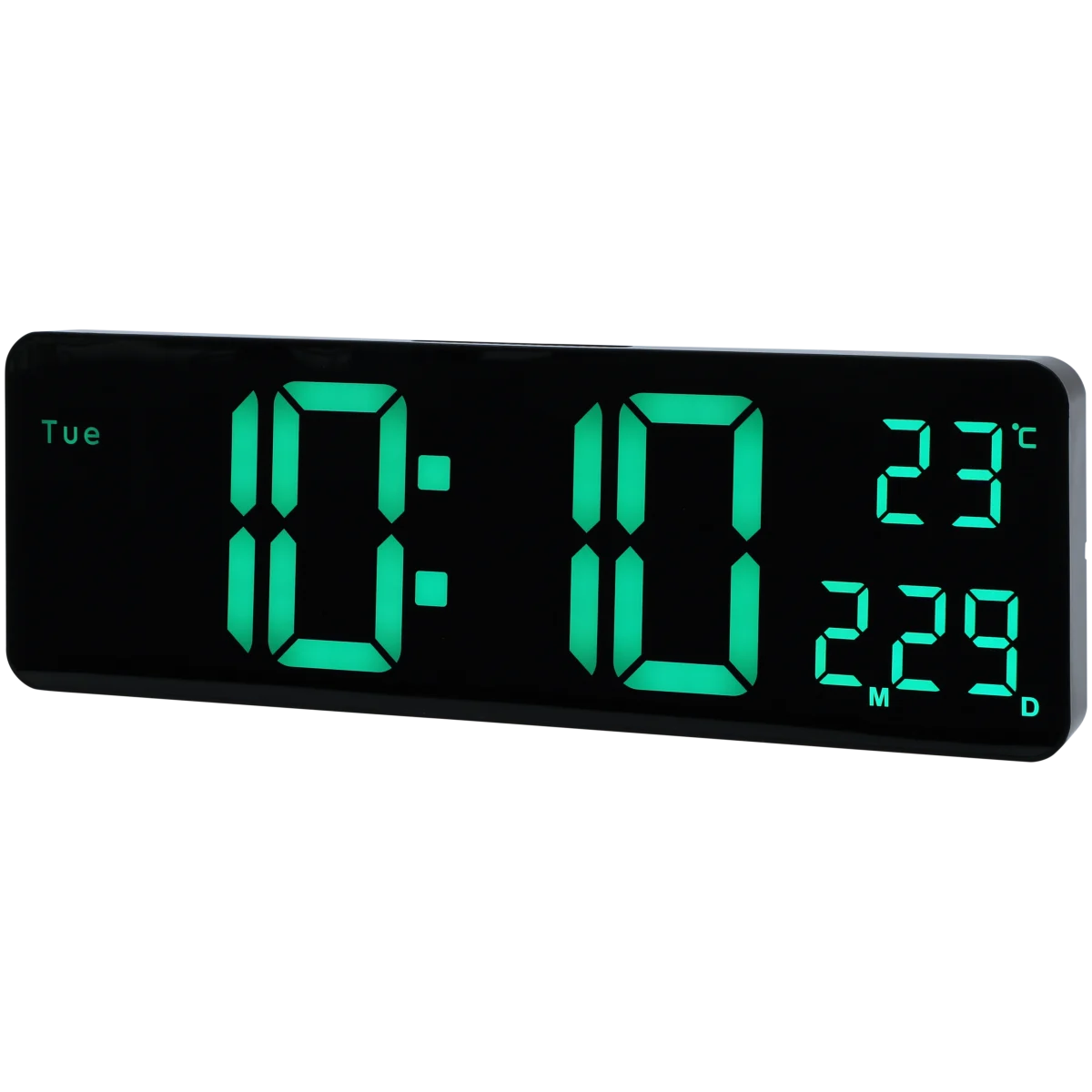 Digitale Wanduhr – 39 x 3 x 13 cm, 2 m Kabellänge