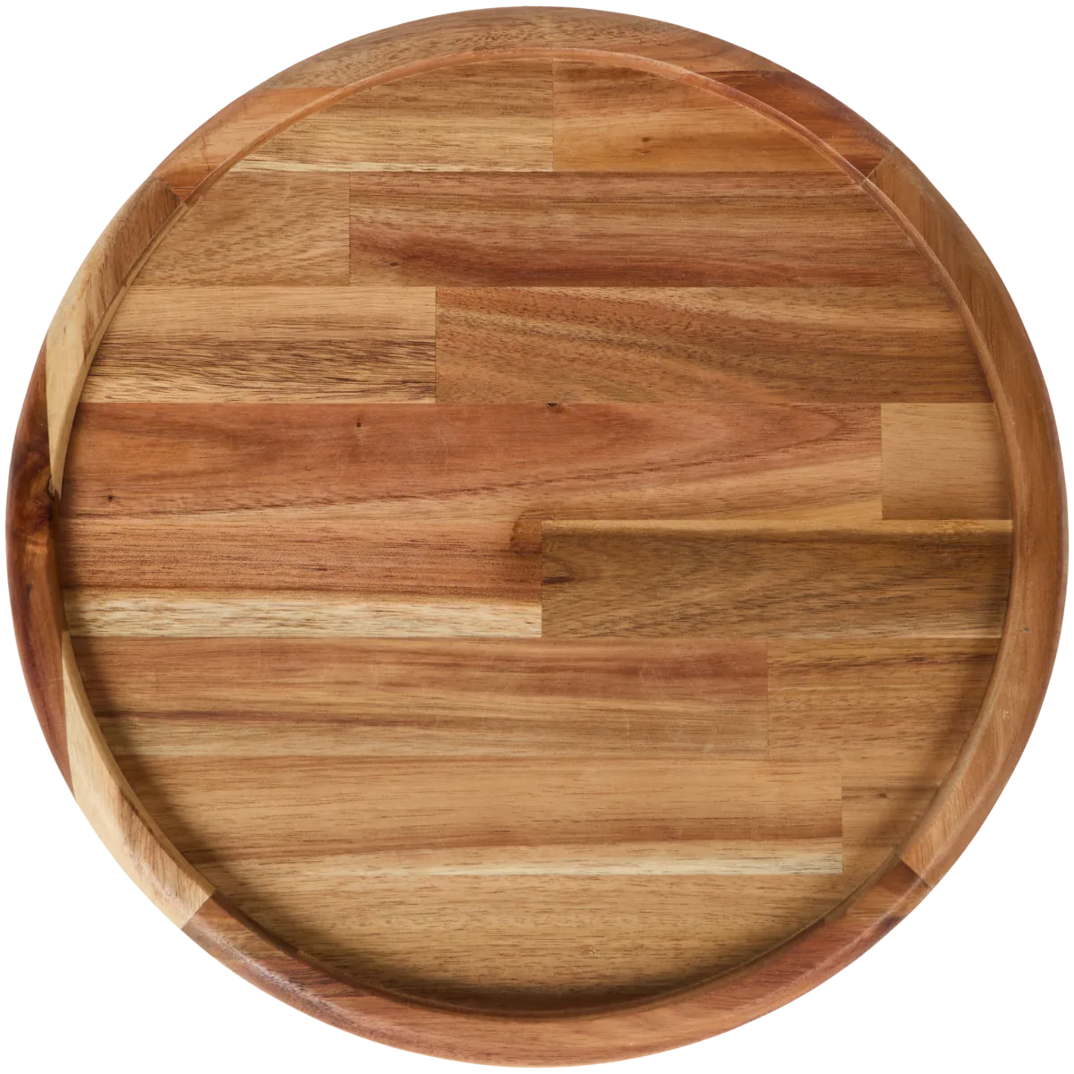 Rundes Tablett – Braun, Holz