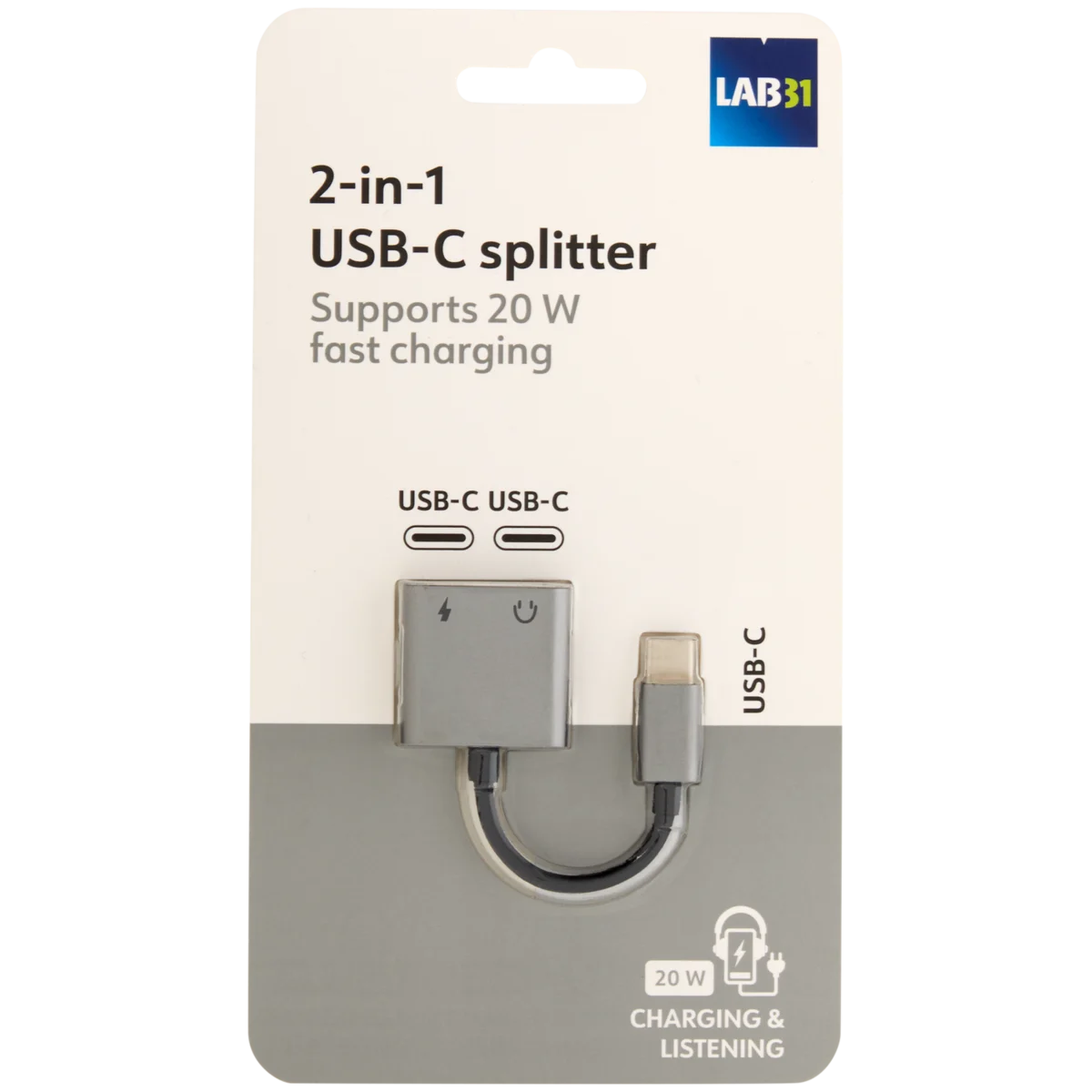 Splitter Adattatore 1 Type-c F A 1 Type-c M / 1 Micro Usb 3a Totale Protocollo Usb 3 1 Gen1 - Foto 2