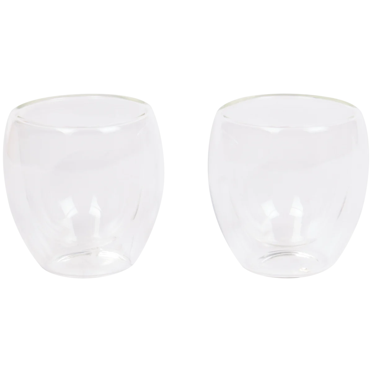 Doppelwandige Gläser – 2 Stück, Glas, Transparent
