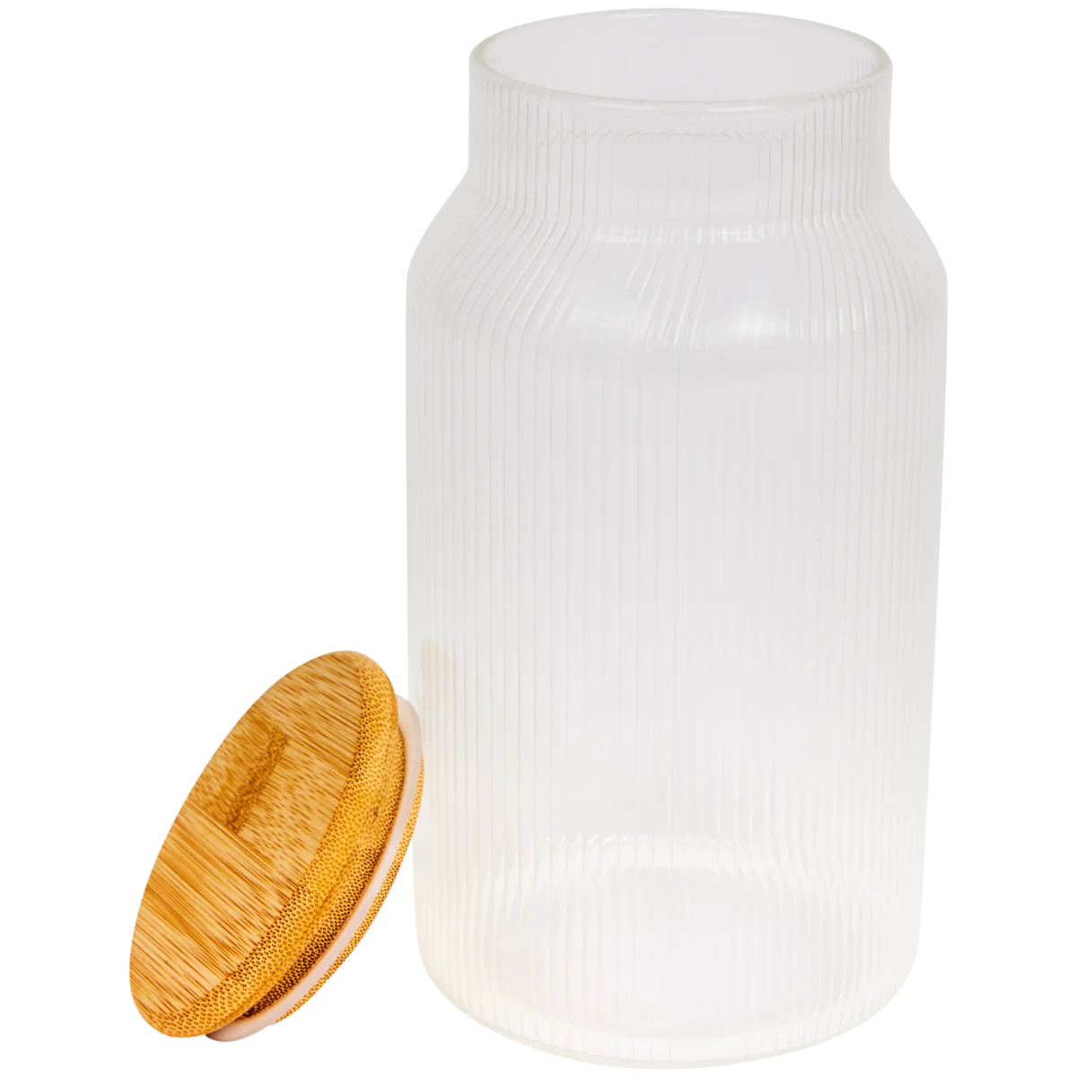 Barattolo In Vetro Vintage ANSQU 0,9L Con Coperchio In Bambù - Ermetico Per Caffè, Tè, Zucchero E Dispensa - Design Girasole - 6