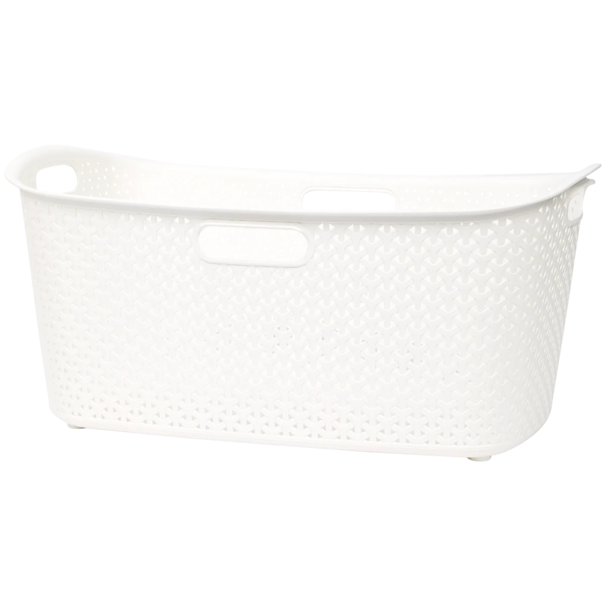 CURVER Softex Cesto Portabiancheria 45L - Bianco Gesso, Morbido Al Tatto, In Plastica Riciclata Con 4 Maniglie