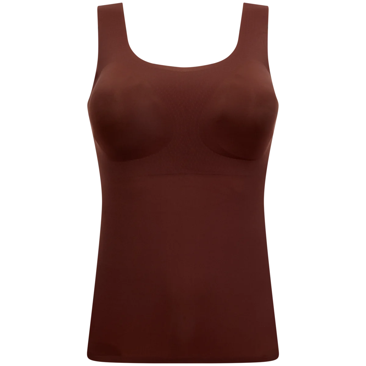 Débardeur Gainant Col En U Avec Soutien-gorge Intégré - Nylon/élasthanne - Taille M à XXL - Couleurs Nude, Noir, Marron - 10