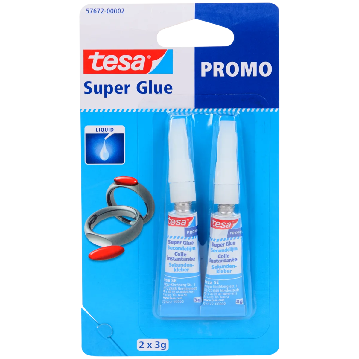 Tesa Sekundenkleber – 2 er-Pack