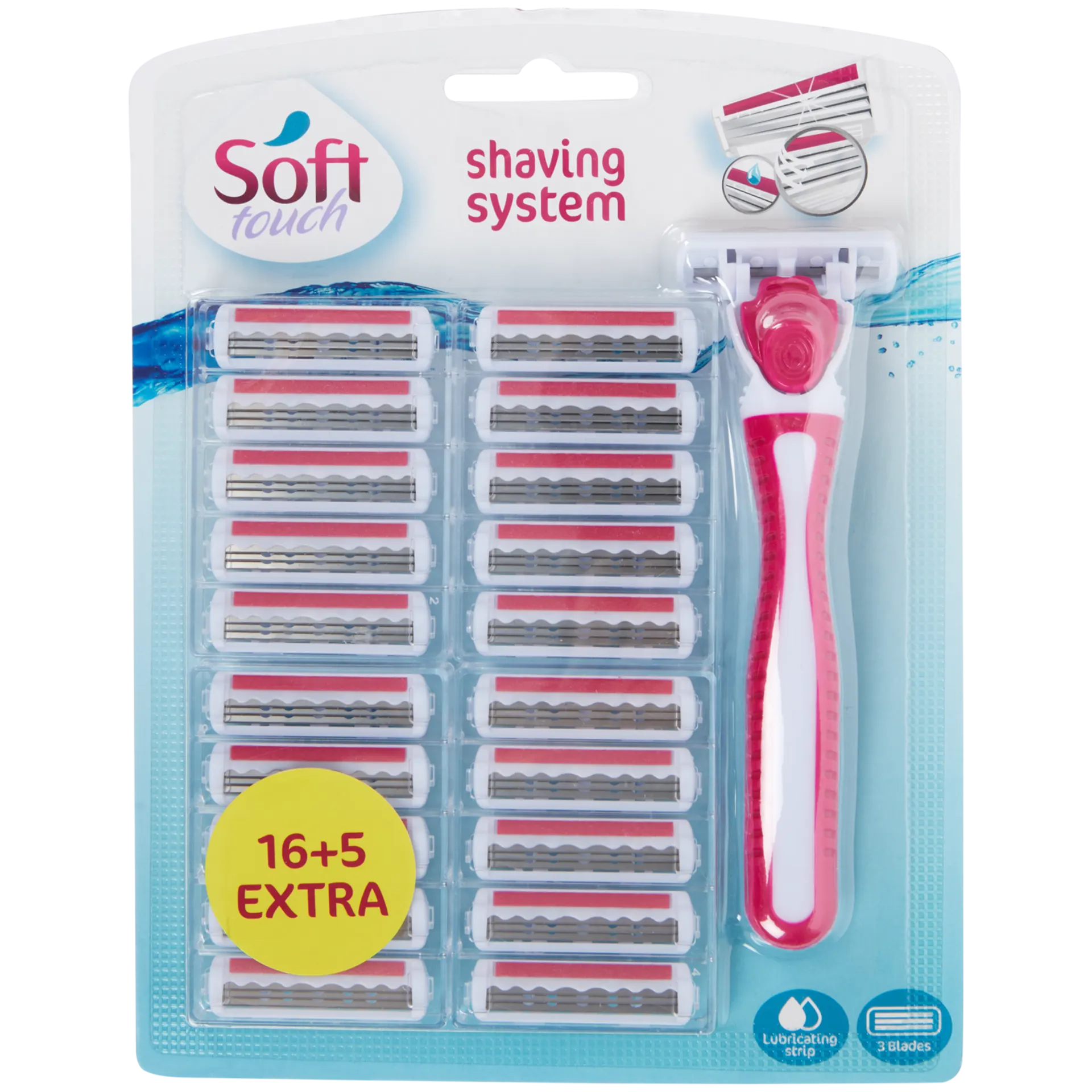 Soft Touch Rasierer mit zusätzlichen Klingen