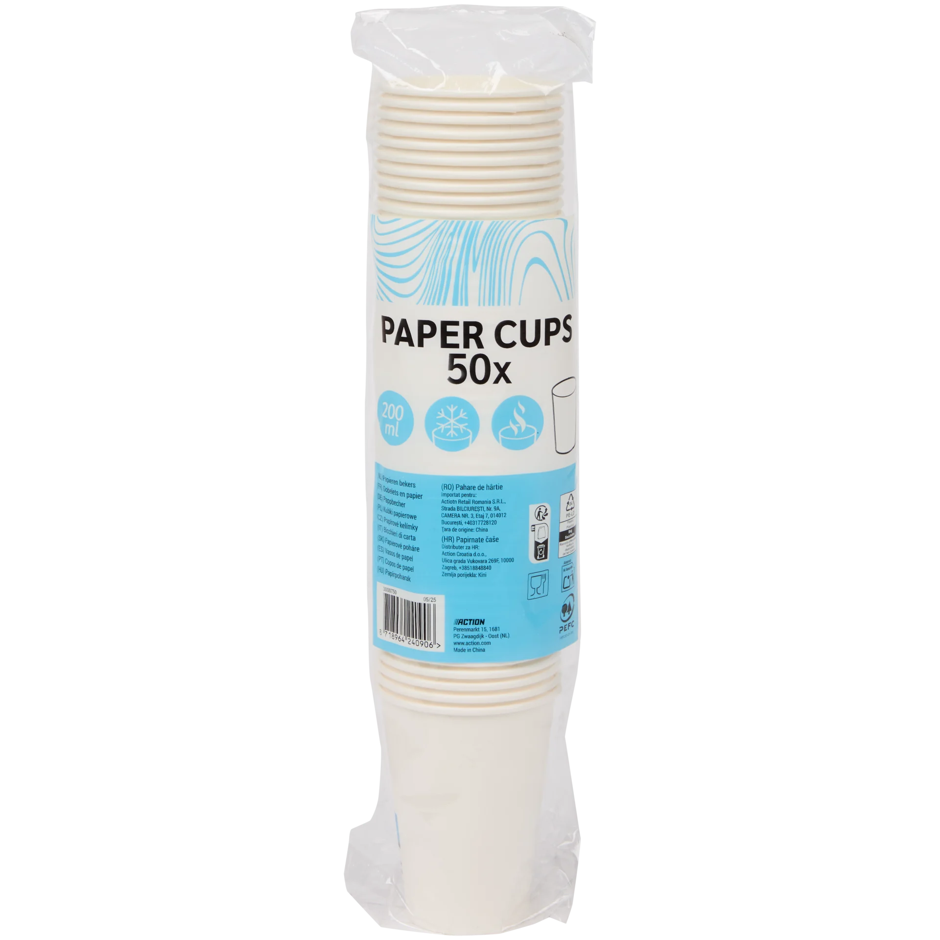 Papieren bekers 200 ml | 50 stuks