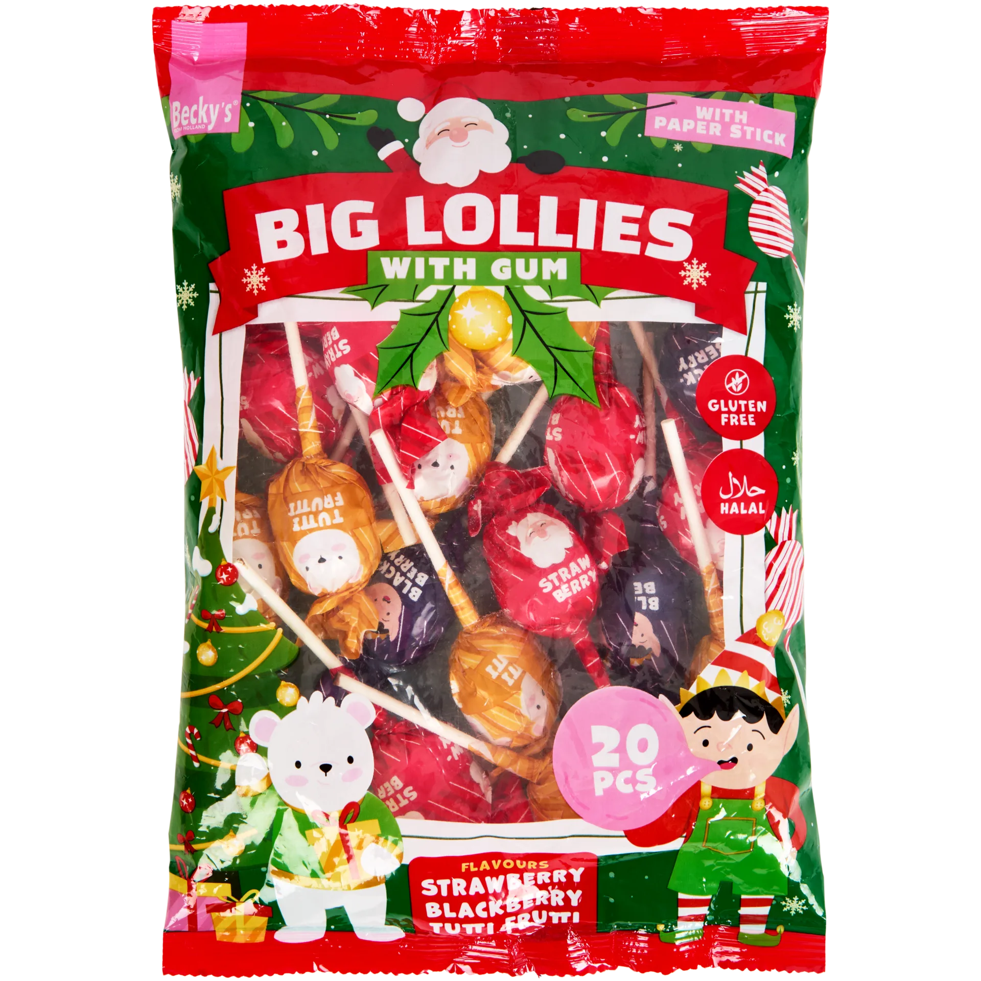 Fundiez Weihnachtslolli mit Kaugummi