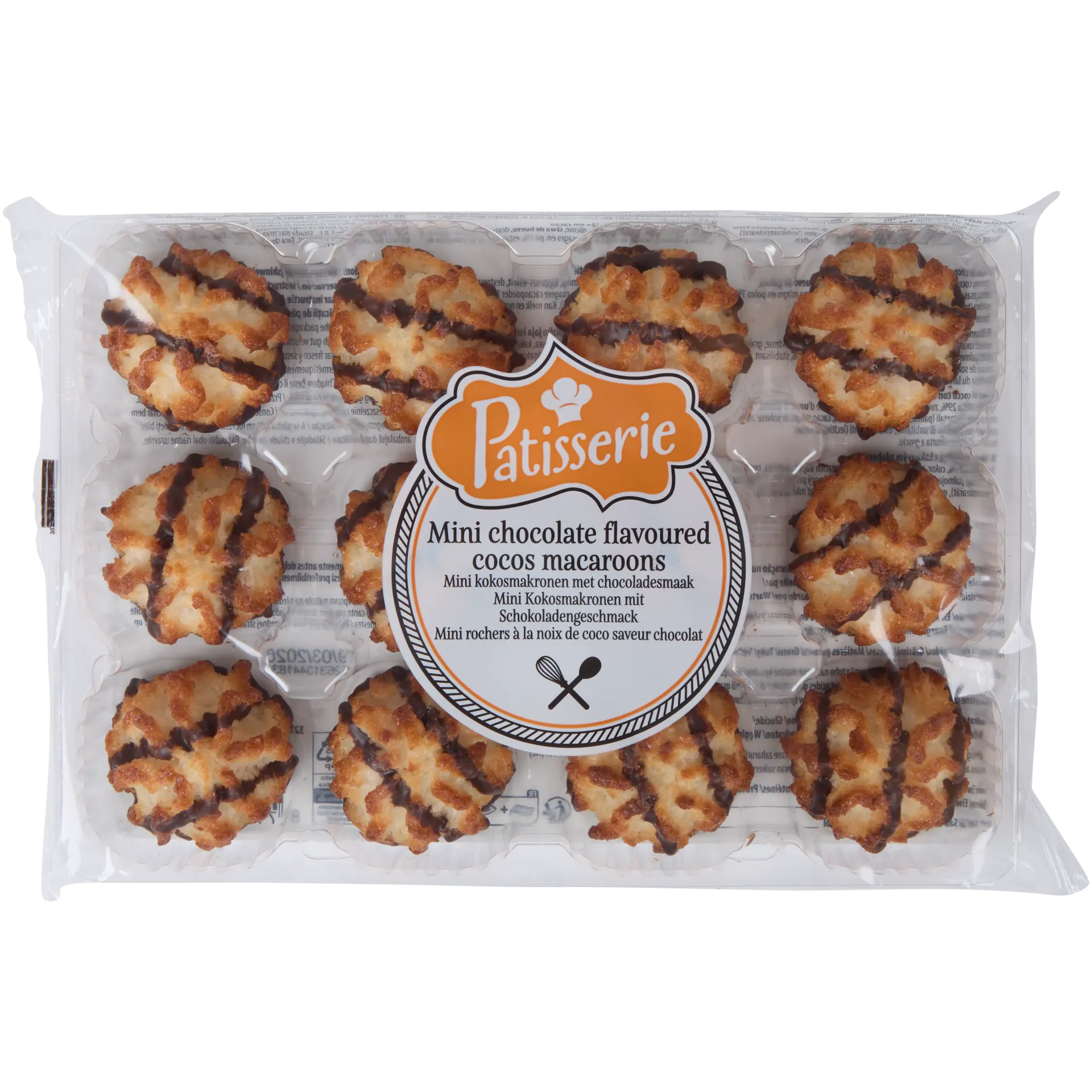 Mini-Kokosmakronen mit Schokoladengeschmack