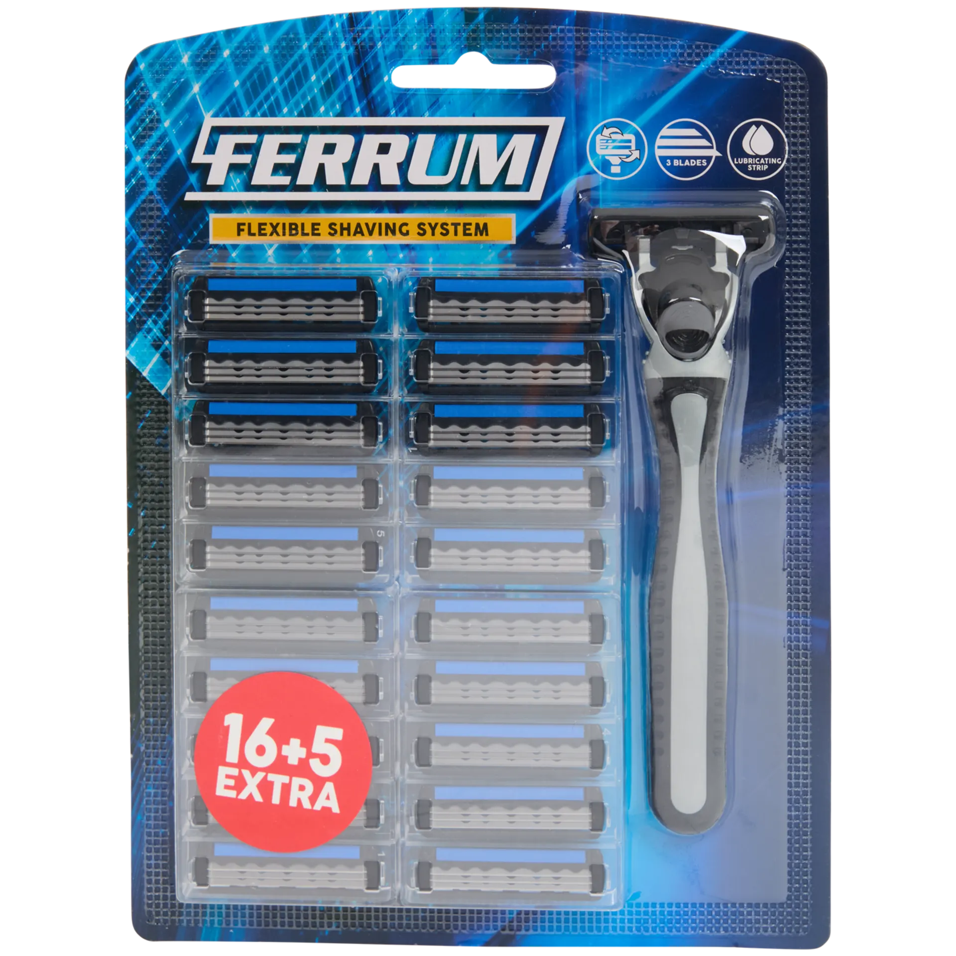 Ferrum Rasierer mit zusätzlichen Klingen