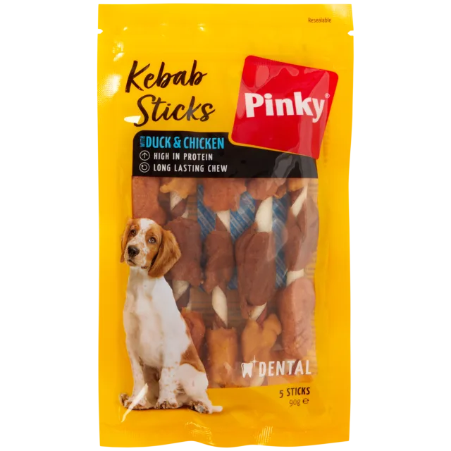 Bâtonnets à mâcher kebab pour chien Pinky