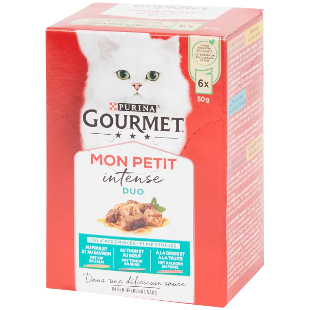 Nourriture pour chats Mon Petit Purina Gourmet
