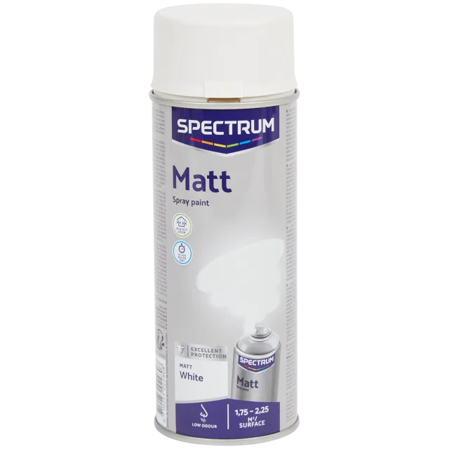 Peinture en aérosol Spectrum Blanc mat