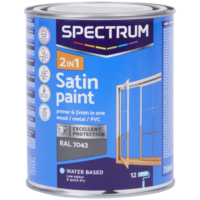 Peinture satinée 2-en-1 Spectrum RAL