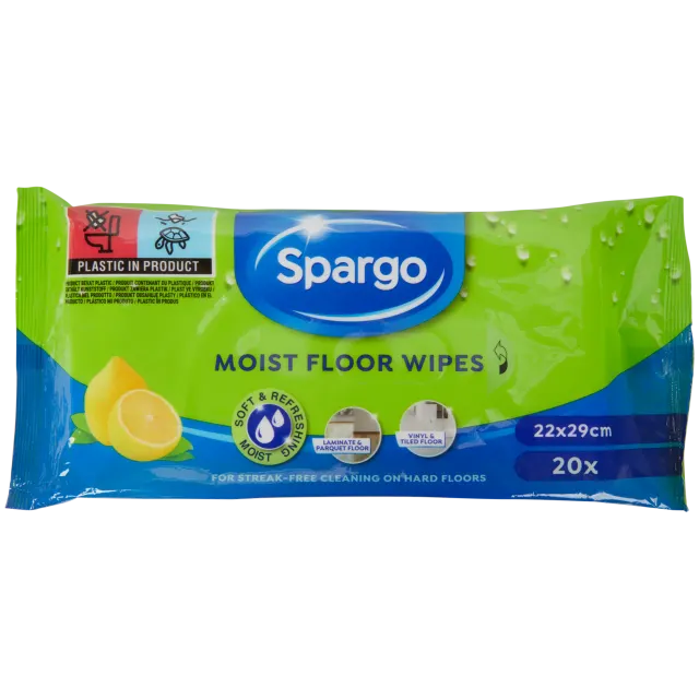 Lingettes humides pour sols Spargo Citron