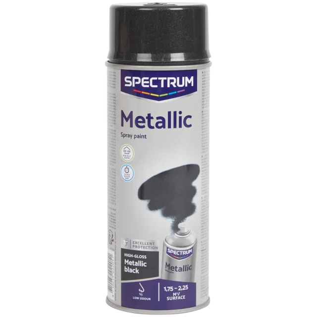 Peinture métallisée en aérosol Spectrum Noir