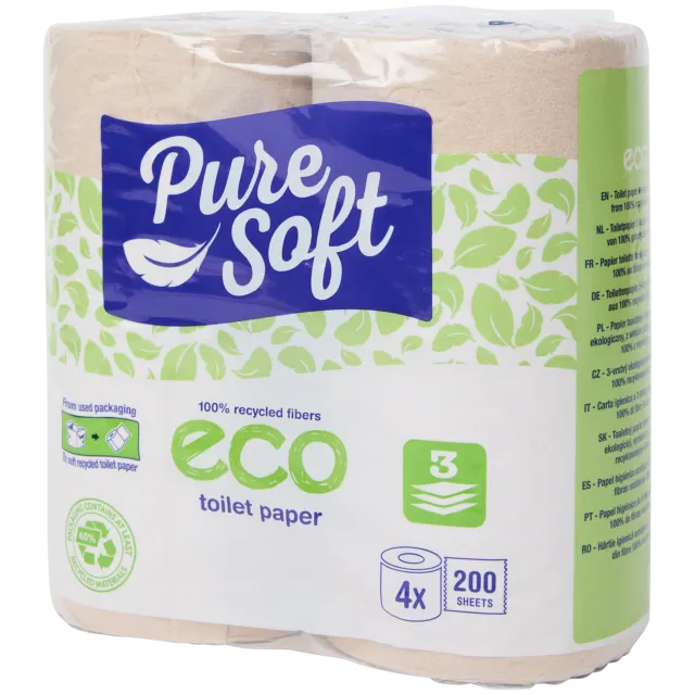 Papier toilette recyclé Pure Soft Eco