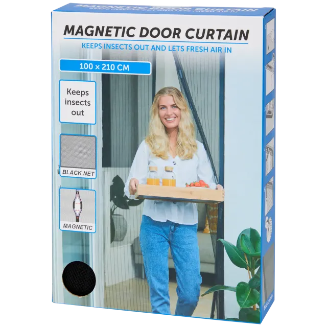 Moustiquaire de porte magnétique