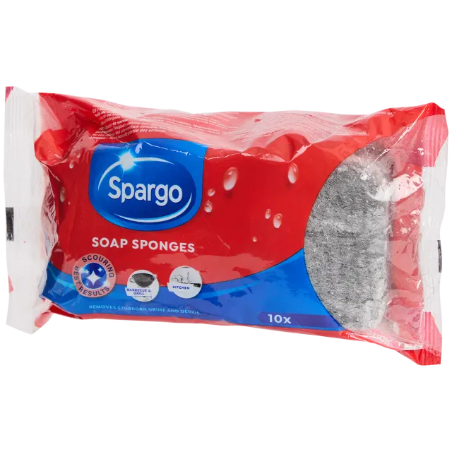 Éponges en laine d'acier savonneuses Spargo