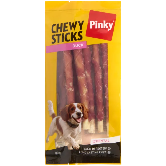 Bâtonnets à mâcher pour chien Pinky Chewy Sticks