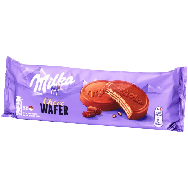 Gaufrettes enrobées de chocolat Milka