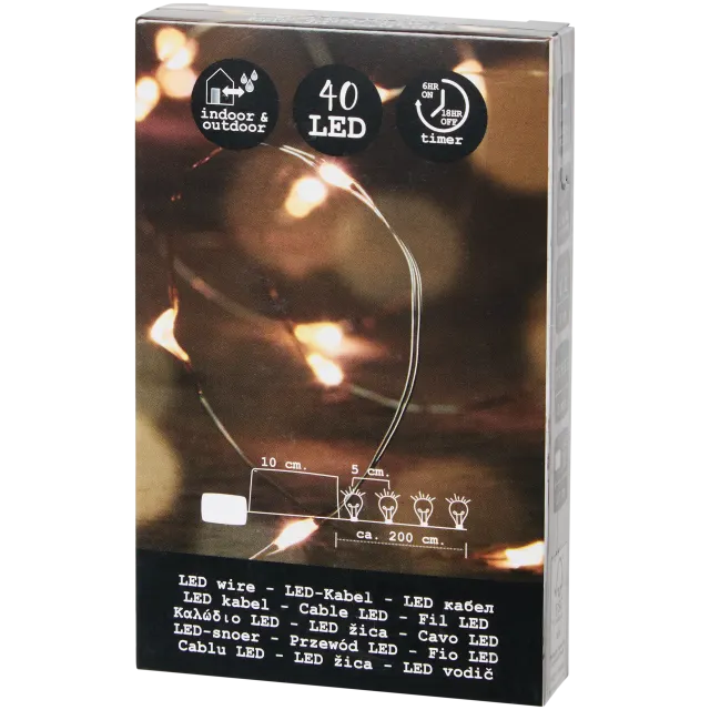 Corde de jute avec éclairage LED