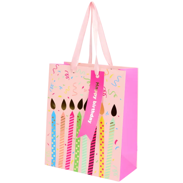 Sac cadeau à effets métallisés