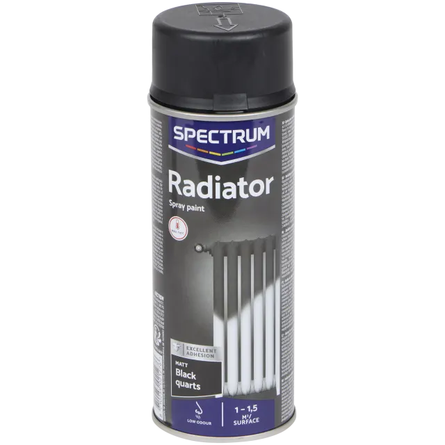Peinture mate pour radiateur Spectrum Noir