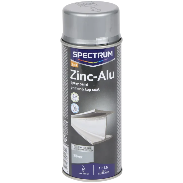 Bombe de peinture zinc-alu Spectrum Argent