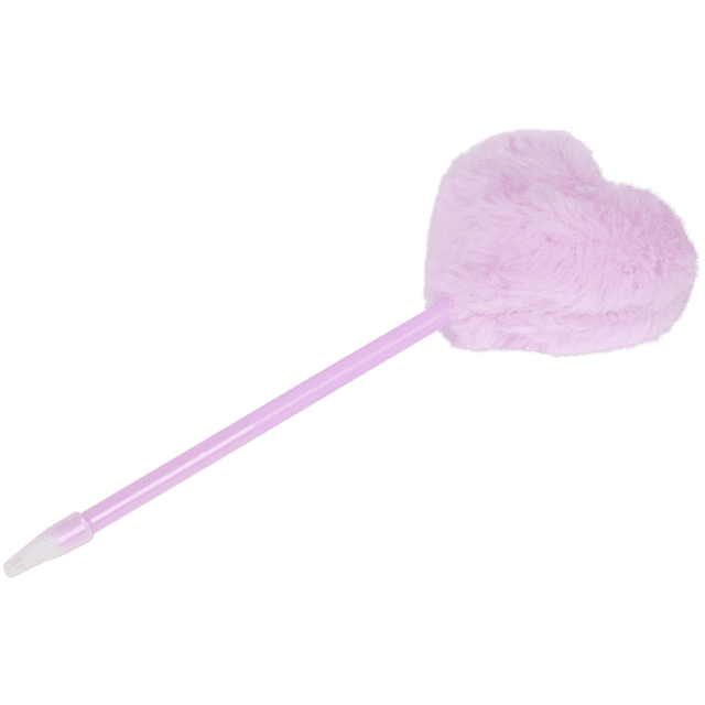 Stylo à bille avec pompon cœur