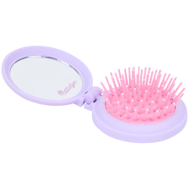 Brosse pliable avec miroir Selfie Girls
