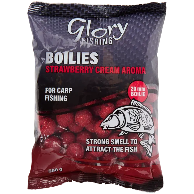 Bouillettes pour pêche à la carpe Glory Fishing Fraise