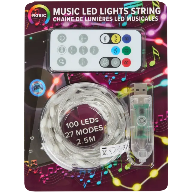 Guirlande lumineuse LED avec musique Eurodomest