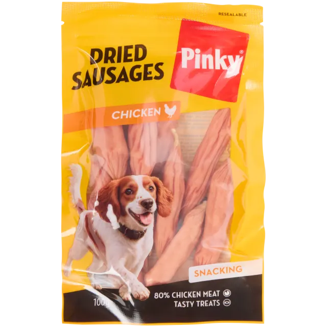 Saucisses sèches pour chien Pinky