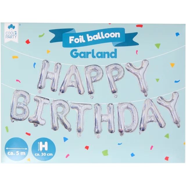 Guirlande de ballons mylar Cool2Party Happy Birthday