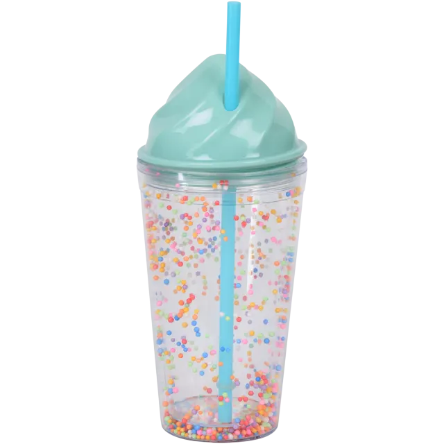 Verre avec confettis