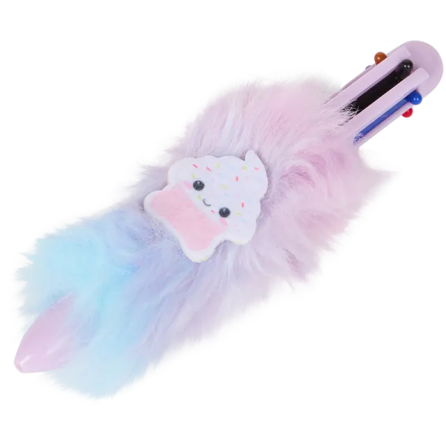 Stylo 6 couleurs en peluche