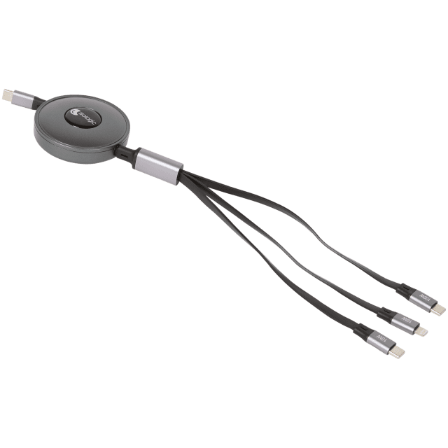 Câble de charge 3-en-1 rétractable Sologic