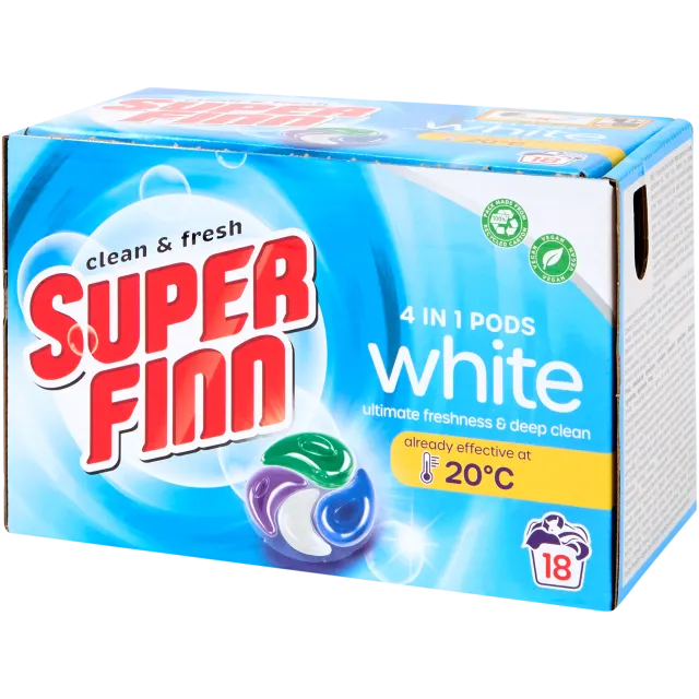 Capsules de lessive 4-en-1 Superfinn White