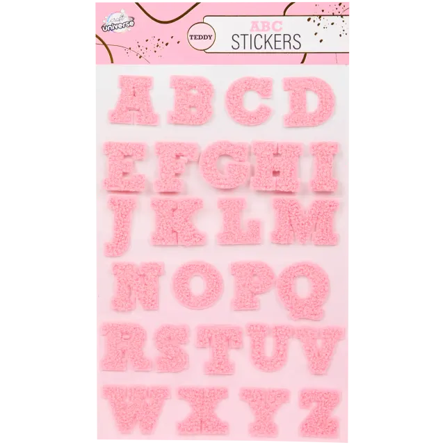 Autocollants alphabet en peluche