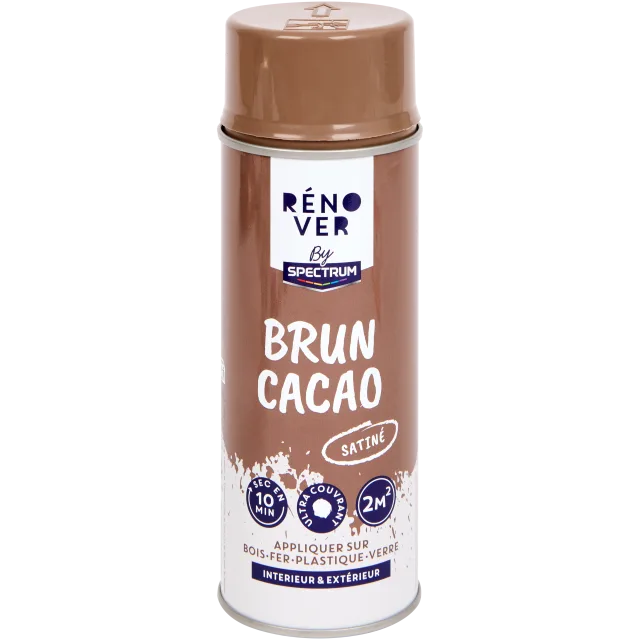 Peinture en aérosol Spectrum Rénover Brun Cacao Satiné