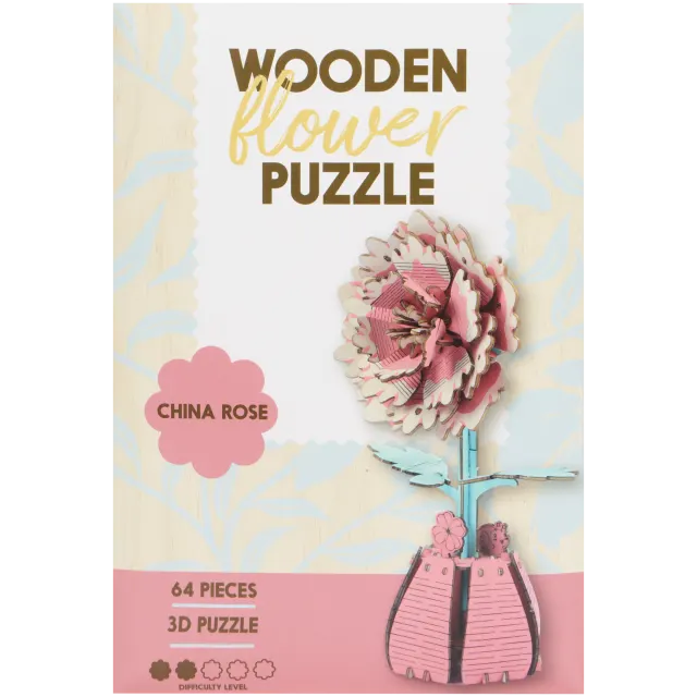 Kit puzzle 3D fleurs en bois
