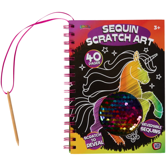Livre à gratter à paillettes