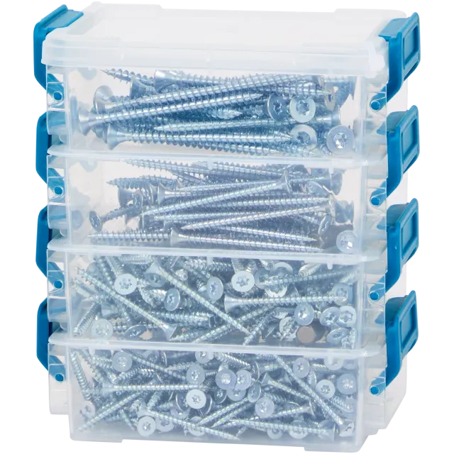 Boîtes empilables de vis Torx